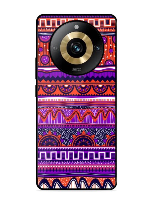 Ethnic Seamless Pattern Glossy Metal TPU Phone Cover for Realme Narzo 60 Pro (5G) Zapvi