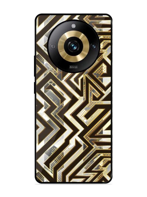 Technology Geometric Seamless Glossy Metal Phone Cover for Realme Narzo 60 Pro (5G) Zapvi