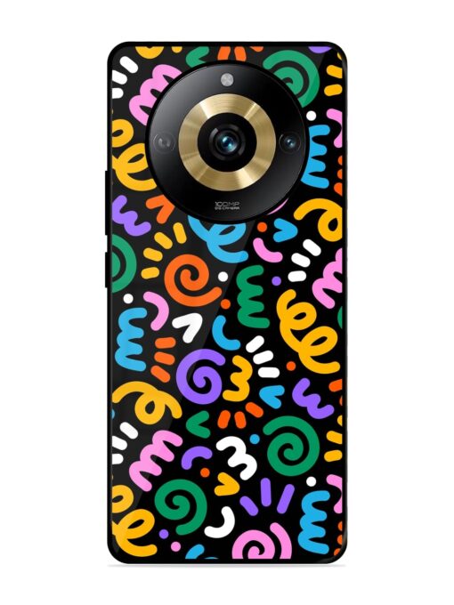 Colorful Seamless Vector Glossy Metal Phone Cover for Realme Narzo 60 Pro (5G) Zapvi