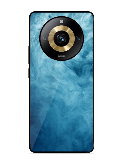 Blue Smoke Art Glossy Metal Phone Cover for Realme Narzo 60 Pro (5G) Zapvi