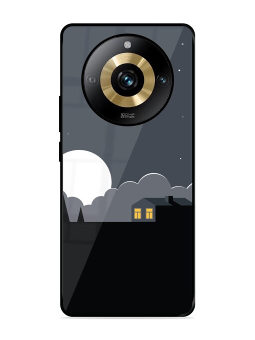 Full Moon Vector Art Glossy Metal Phone Cover for Realme Narzo 60 Pro (5G) Zapvi