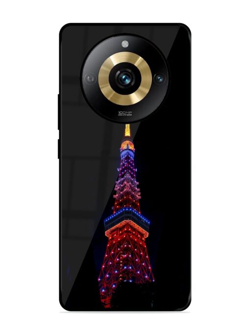 Eiffel Tower Night View Glossy Metal Phone Cover for Realme Narzo 60 Pro (5G) Zapvi