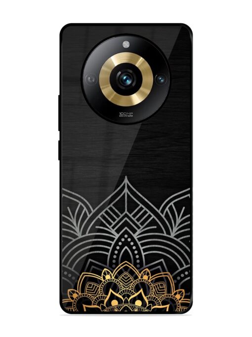 Decorative Golden Pattern Glossy Metal Phone Cover for Realme Narzo 60 Pro (5G) Zapvi