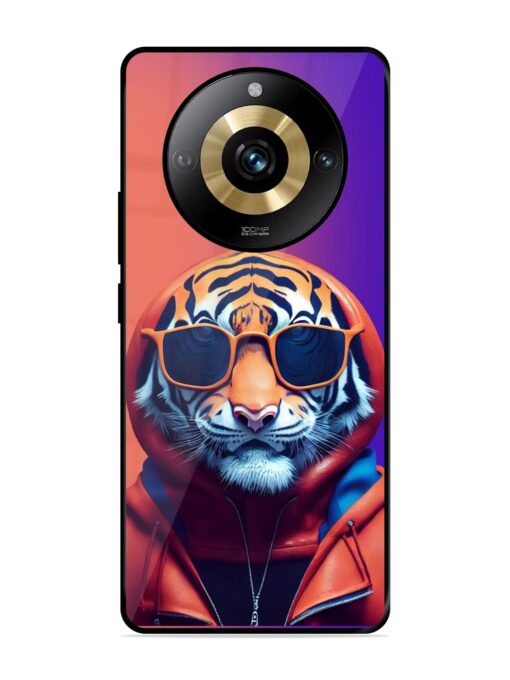 Tiger Animation Glossy Metal Phone Cover for Realme Narzo 60 Pro (5G) Zapvi