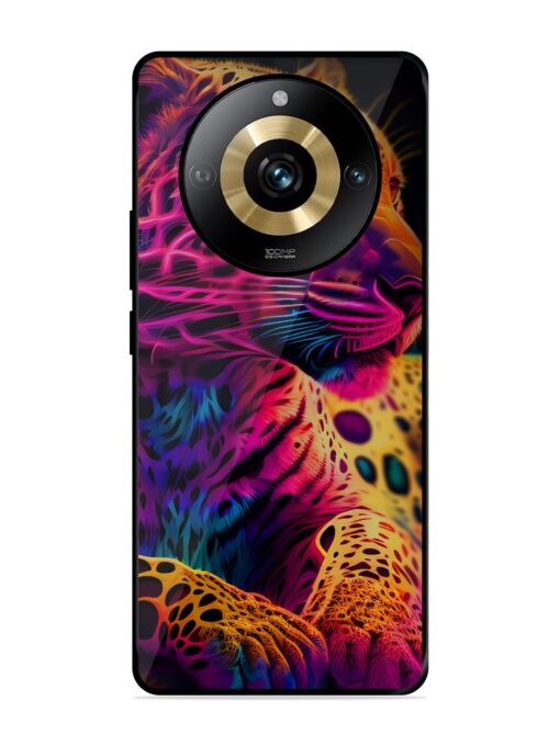 Leopard Art Glossy Metal Phone Cover for Realme Narzo 60 Pro (5G) Zapvi