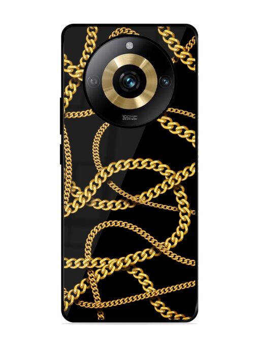 Decorative Golde Chain Glossy Metal Phone Cover for Realme Narzo 60 Pro (5G) Zapvi