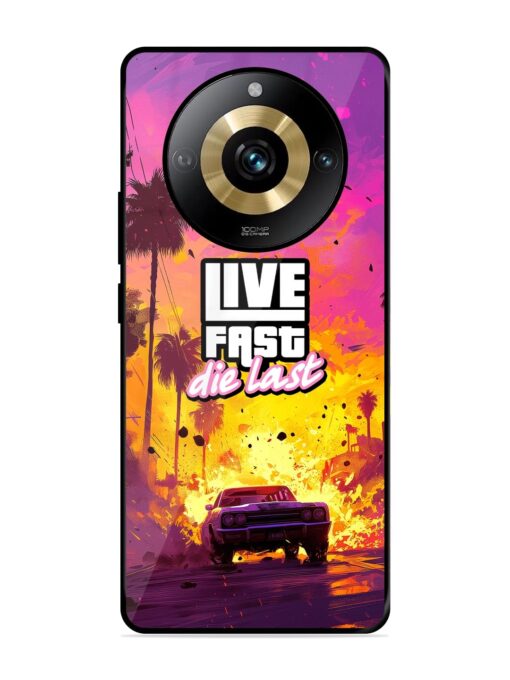 Live Fast Glossy Metal Phone Cover for Realme Narzo 60 Pro (5G) Zapvi