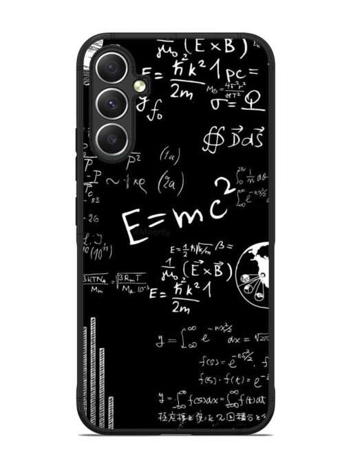 E=Mc2 Mass?Energy Equivalence Glossy Metal Phone Cover for Samsung Galaxy A34 (5G) Zapvi