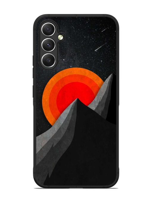 Black Mountain Glossy Metal Phone Cover for Samsung Galaxy A34 (5G) Zapvi