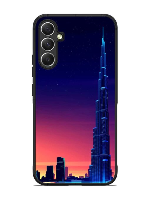 Burj Khalifa Abstract Glossy Metal Phone Cover for Samsung Galaxy A34 (5G) Zapvi