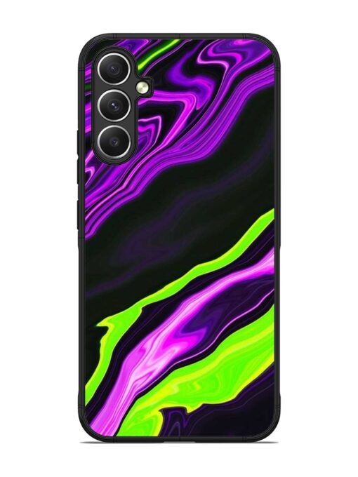 Bright Fluid Violet Glossy Metal Phone Cover for Samsung Galaxy A34 (5G) Zapvi