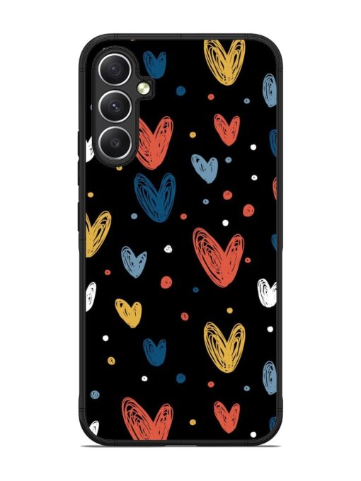 Happy Valentines Day Glossy Metal TPU Phone Cover for Samsung Galaxy A34 (5G) Zapvi