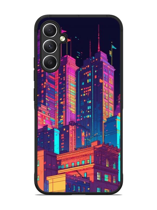 City View Glossy Metal Phone Cover for Samsung Galaxy A34 (5G) Zapvi