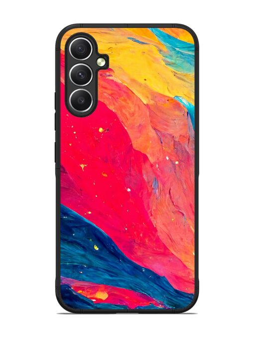 Starry Night Glossy Metal Phone Cover for Samsung Galaxy A34 (5G) Zapvi