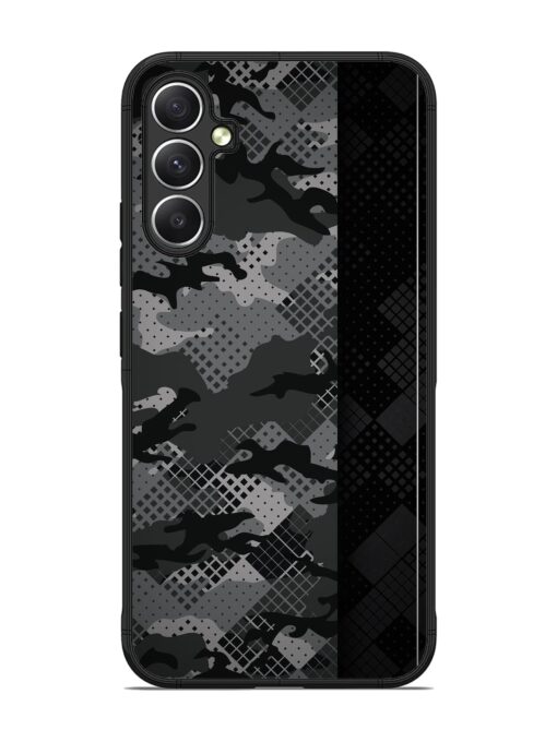 Dark Camouflage Glossy Metal Phone Cover for Samsung Galaxy A34 (5G) Zapvi