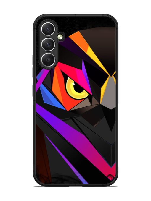 Wpap Owl Glossy Metal Phone Cover for Samsung Galaxy A34 (5G) Zapvi