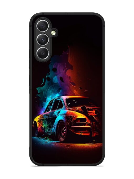 High Classic Car Art Glossy Metal Phone Cover for Samsung Galaxy A34 (5G) Zapvi