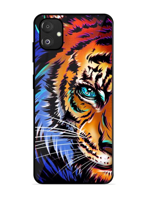 Colorful Lion Art Glossy Metal Phone Cover for Samsung Galaxy F14 (5G) Zapvi