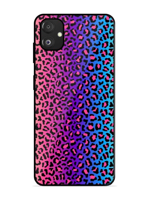 Colorful Leopard Seamless Glossy Metal Phone Cover for Samsung Galaxy F14 (5G) Zapvi