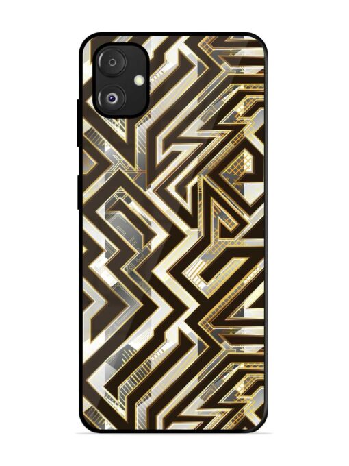 Technology Geometric Seamless Glossy Metal Phone Cover for Samsung Galaxy F14 (5G) Zapvi