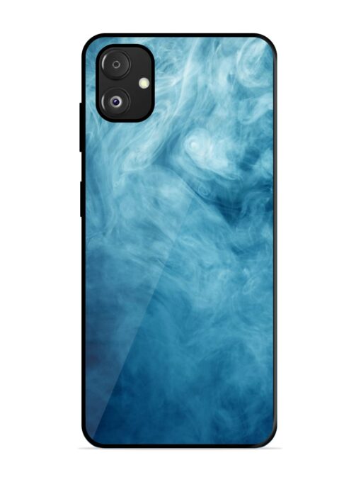 Blue Smoke Art Glossy Metal Phone Cover for Samsung Galaxy F14 (5G) Zapvi