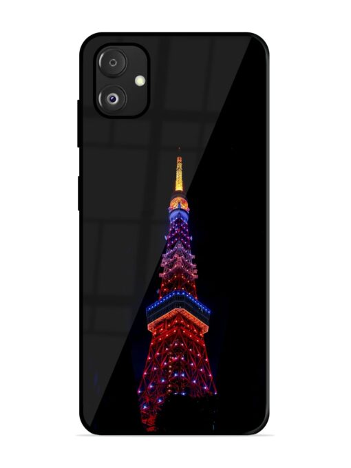 Eiffel Tower Night View Glossy Metal Phone Cover for Samsung Galaxy F14 (5G) Zapvi