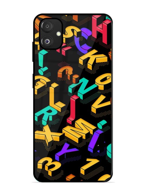 Seamless Pattern With Letters Glossy Metal Phone Cover for Samsung Galaxy F14 (5G) Zapvi