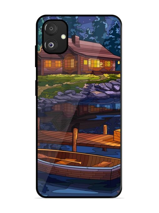 Village Night Scene Glossy Metal Phone Cover for Samsung Galaxy F14 (5G) Zapvi