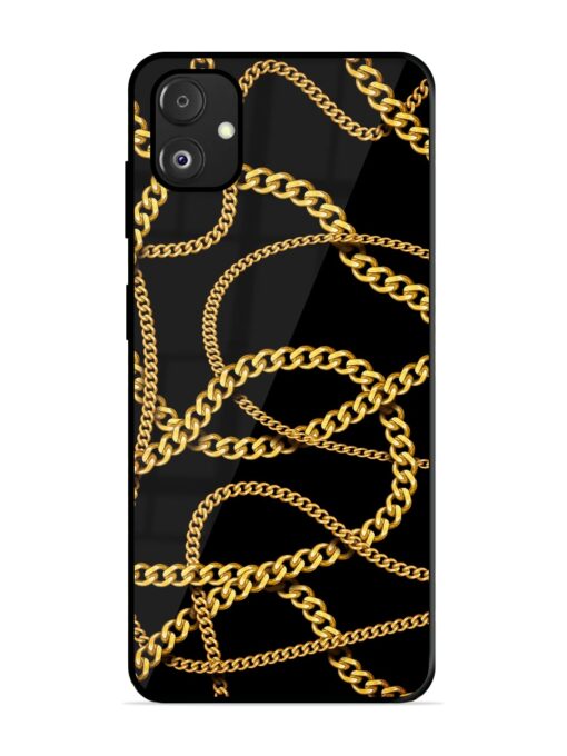 Decorative Golde Chain Glossy Metal Phone Cover for Samsung Galaxy F14 (5G) Zapvi