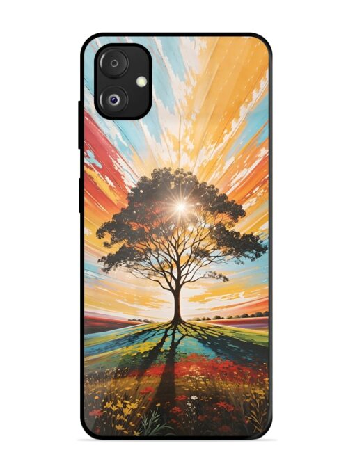 Abstract Tree Colorful Art Glossy Metal Phone Cover for Samsung Galaxy F14 (5G) Zapvi