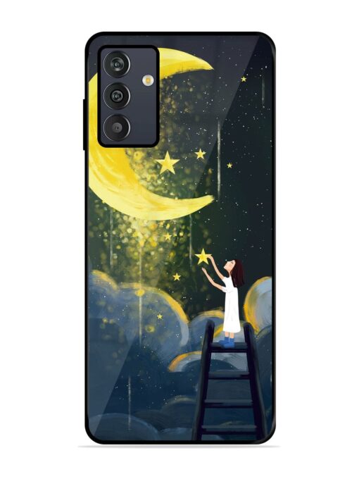 Moonlight Healing Night Illustration Glossy Metal TPU Phone Cover for Samsung Galaxy M13 (4G) Zapvi