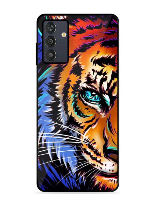 Colorful Lion Art Glossy Metal Phone Cover for Samsung Galaxy M13 (4G) Zapvi