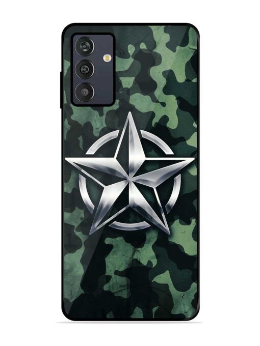 Indian Army Star Design Glossy Metal Phone Cover for Samsung Galaxy M13 (4G) Zapvi