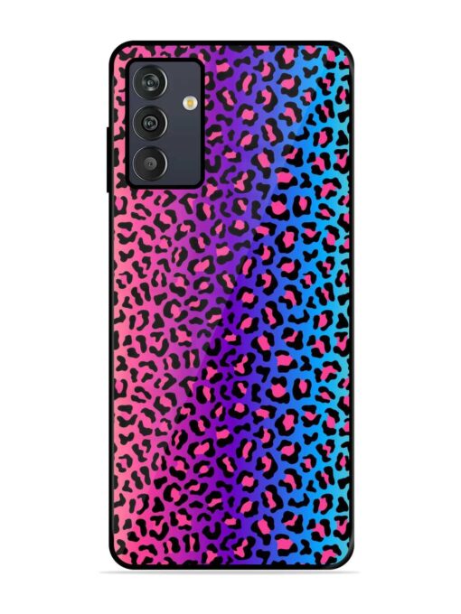 Colorful Leopard Seamless Glossy Metal Phone Cover for Samsung Galaxy M13 (4G) Zapvi