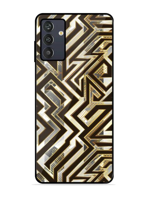 Technology Geometric Seamless Glossy Metal Phone Cover for Samsung Galaxy M13 (4G) Zapvi