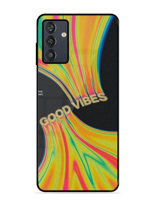 Good Vibes Glossy Metal Phone Cover for Samsung Galaxy M13 (4G) Zapvi