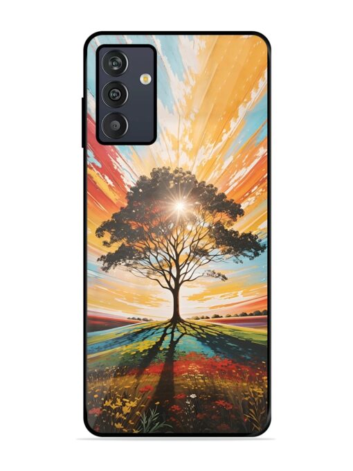 Abstract Tree Colorful Art Glossy Metal Phone Cover for Samsung Galaxy M13 (4G) Zapvi