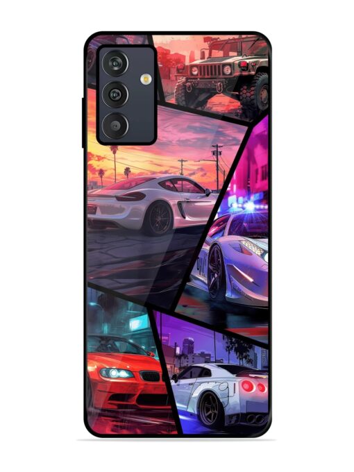 Ride In Pixels Glossy Metal Phone Cover for Samsung Galaxy M13 (4G) Zapvi