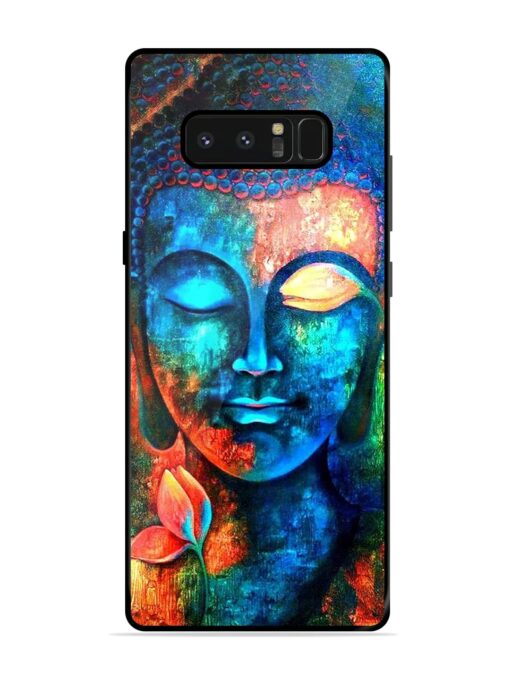 Buddha Painting Glossy Metal Phone Cover for Samsung Galaxy Note 8 Zapvi