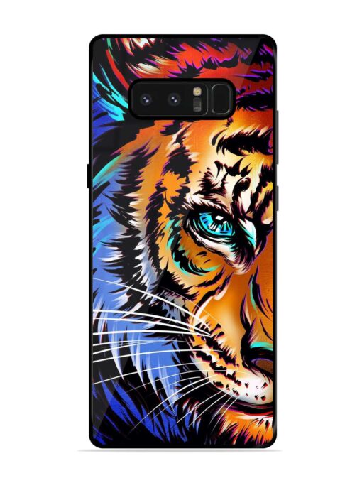 Colorful Lion Art Glossy Metal Phone Cover for Samsung Galaxy Note 8 Zapvi