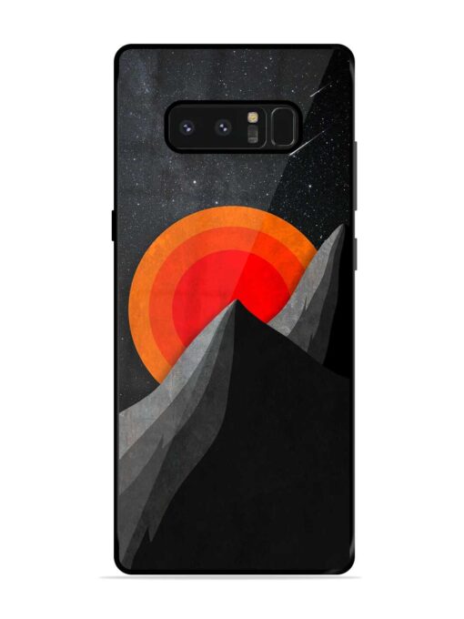 Black Mountain Glossy Metal Phone Cover for Samsung Galaxy Note 8 Zapvi