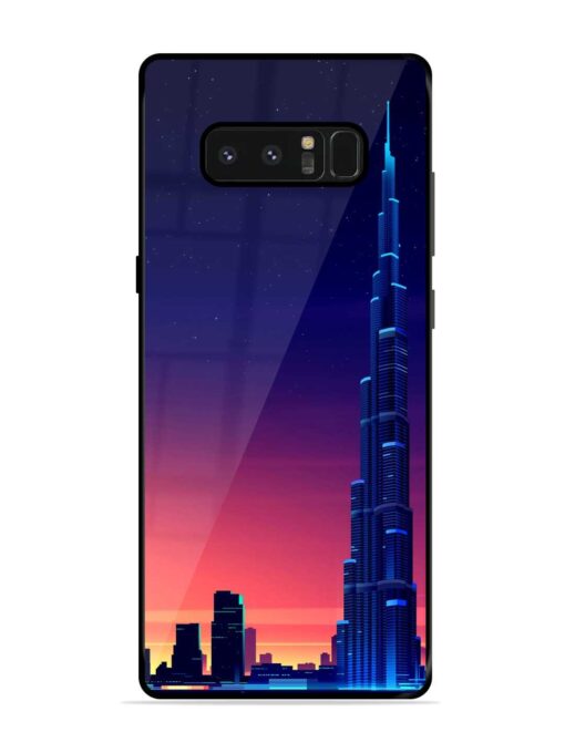 Burj Khalifa Abstract Glossy Metal Phone Cover for Samsung Galaxy Note 8 Zapvi