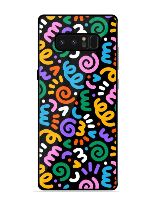 Colorful Seamless Vector Glossy Metal Phone Cover for Samsung Galaxy Note 8 Zapvi