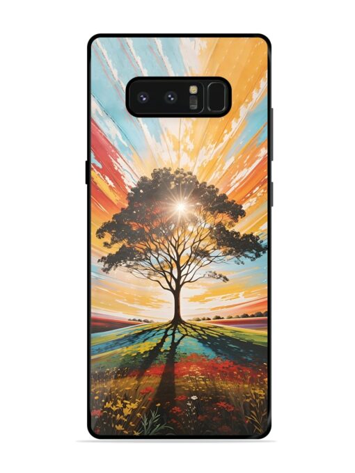 Abstract Tree Colorful Art Glossy Metal Phone Cover for Samsung Galaxy Note 8 Zapvi