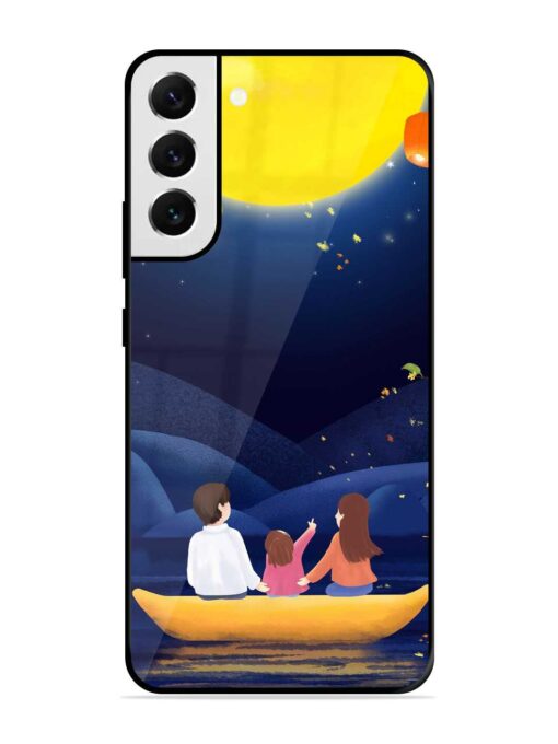 Happy Family And Beautiful View Glossy Metal Phone Cover for Samsung Galaxy S21 Fe (5G) Zapvi