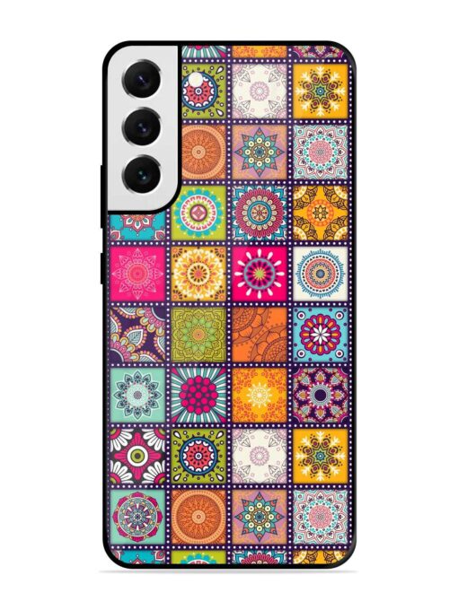 Seamless Pattern Vintage Glossy Metal Phone Cover for Samsung Galaxy S21 Fe (5G) Zapvi