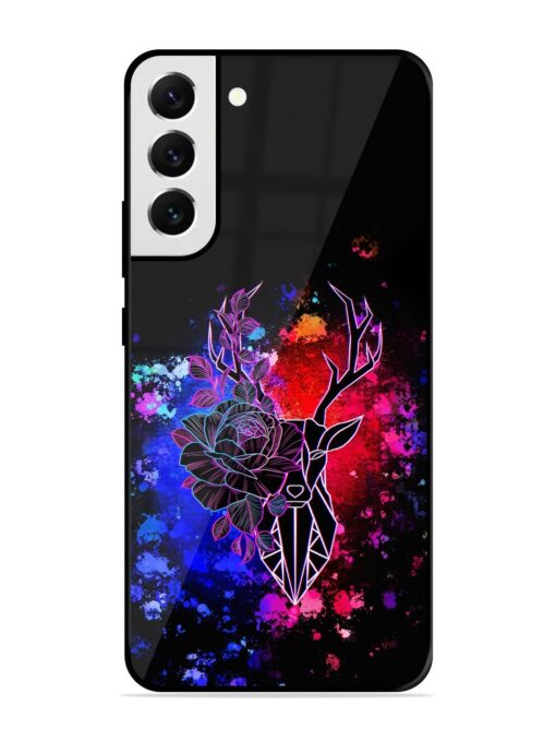 Floral Deer Art Glossy Metal Phone Cover for Samsung Galaxy S21 Fe (5G) Zapvi