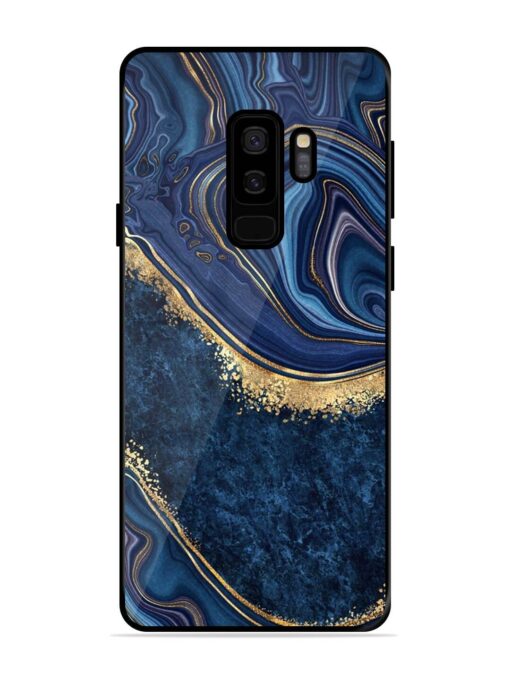 Abstract Background Blue Glossy Metal TPU Phone Cover for Samsung Galaxy S9 Plus Zapvi