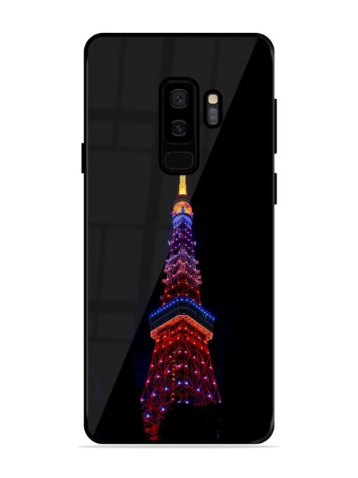 Eiffel Tower Night View Glossy Metal Phone Cover for Samsung Galaxy S9 Plus Zapvi