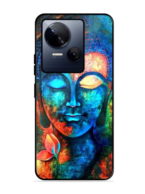 Buddha Painting Glossy Metal Phone Cover for Tecno Spark 10 (5G) Zapvi